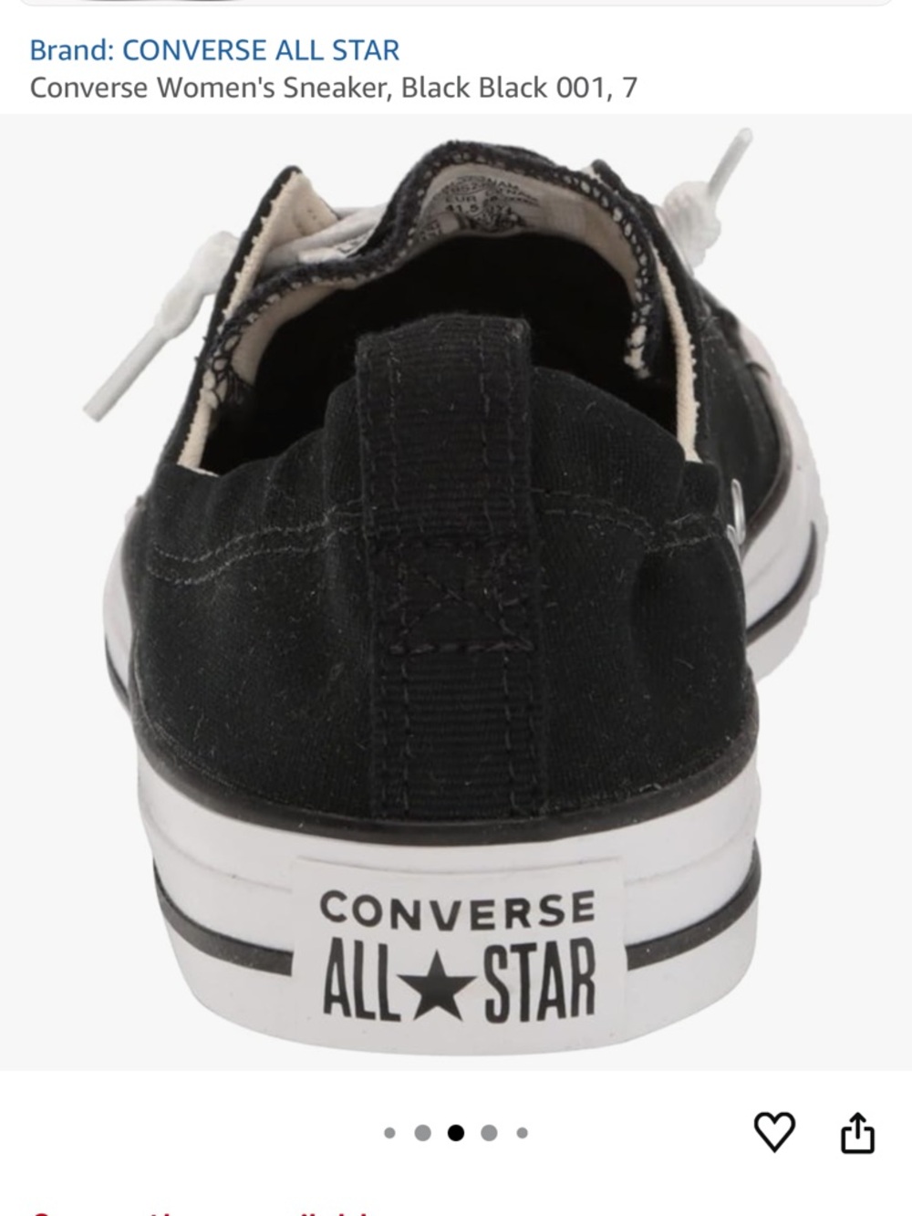 Shoreline Low Top converse Canvas Sneakers - Black size 10 - Picture 3 of 9